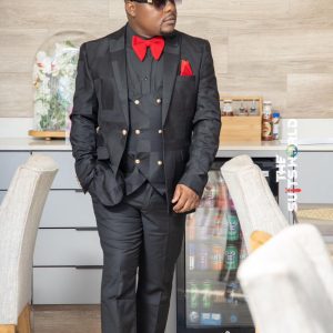 Patchy Black Fancy Suit
