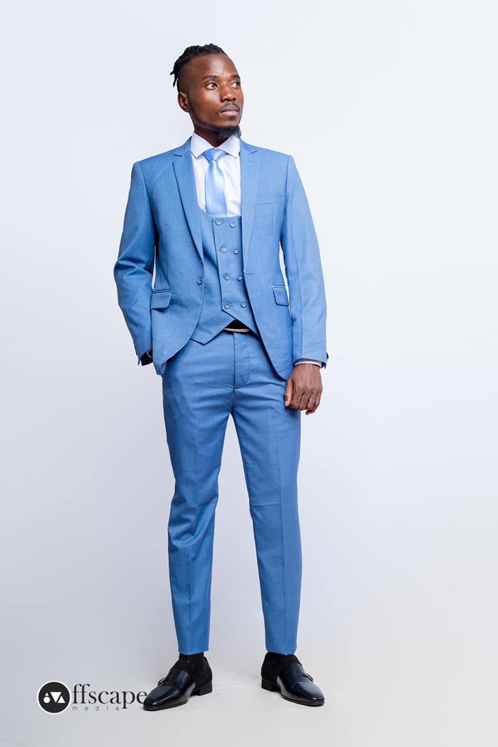 3 Piece Plain Men's Suit - Image 2
