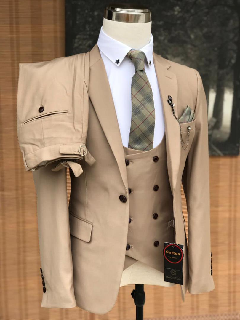 3 Piece Plain Men's Suit - Image 6
